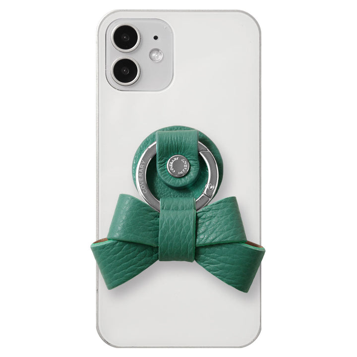 Clear case genuine leather 32 colors Italian shrink leather with ribbon smartphone ring back case Google Pixel series