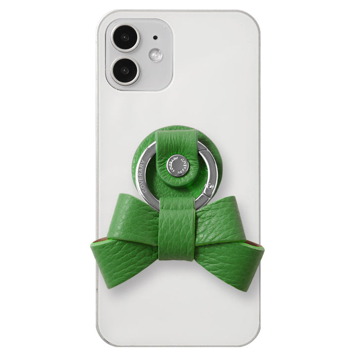 Clear case genuine leather 32 colors Italian shrink leather with ribbon smartphone ring back case Google Pixel series