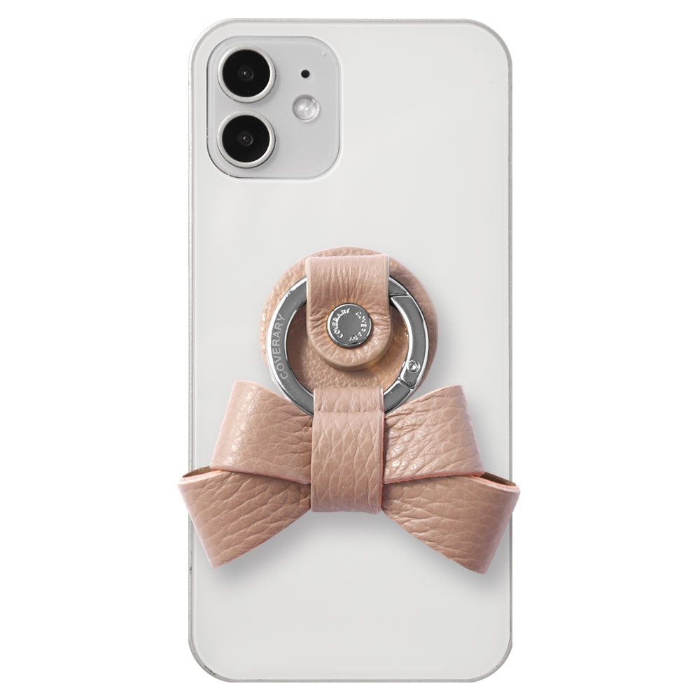 Clear case genuine leather 32 colors Italian shrink leather with ribbon smartphone ring back case Google Pixel series
