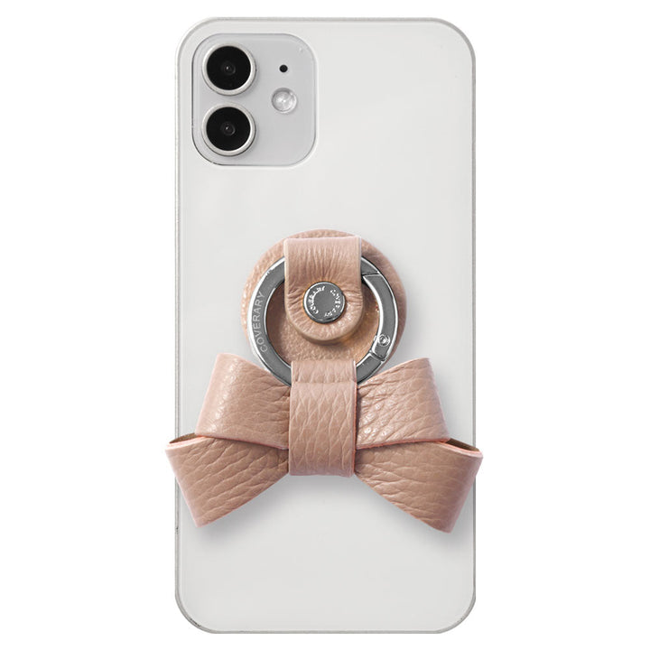 Clear case genuine leather 32 colors Italian shrink leather with ribbon smartphone ring back case Google Pixel series