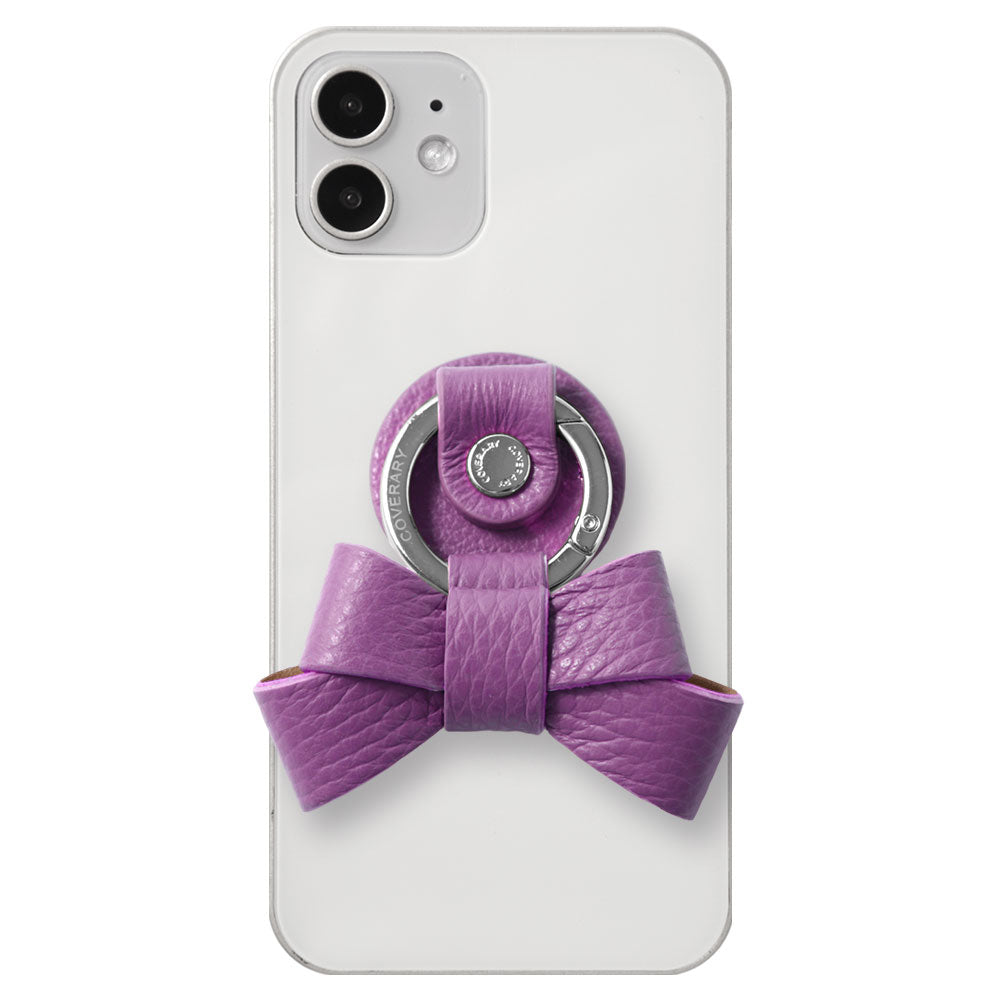 Clear case genuine leather 32 colors Italian shrink leather with ribbon smartphone ring back case Google Pixel series