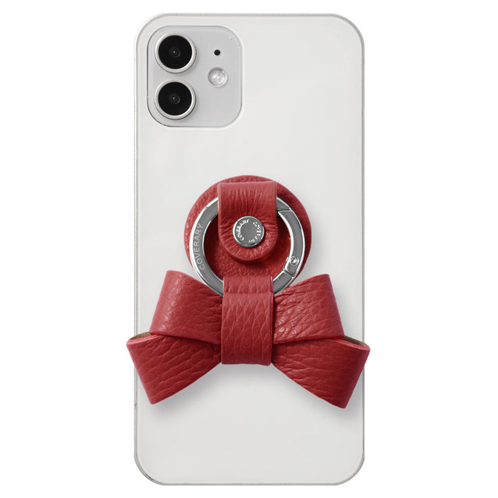 Clear case genuine leather 32 colors Italian shrink leather with ribbon smartphone ring back case Google Pixel series