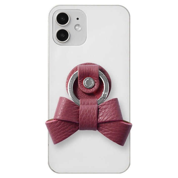 Clear case genuine leather 32 colors Italian shrink leather with ribbon smartphone ring back case Google Pixel series