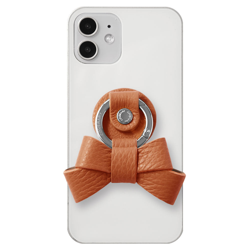 Clear case genuine leather 32 colors Italian shrink leather with ribbon smartphone ring back case Google Pixel series