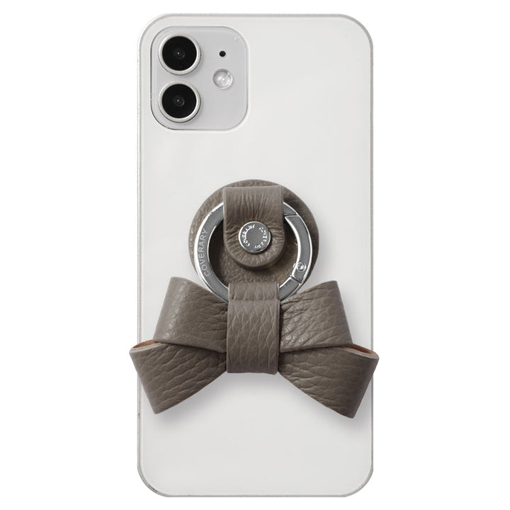 Clear case genuine leather 32 colors Italian shrink leather with ribbon smartphone ring back case Google Pixel series