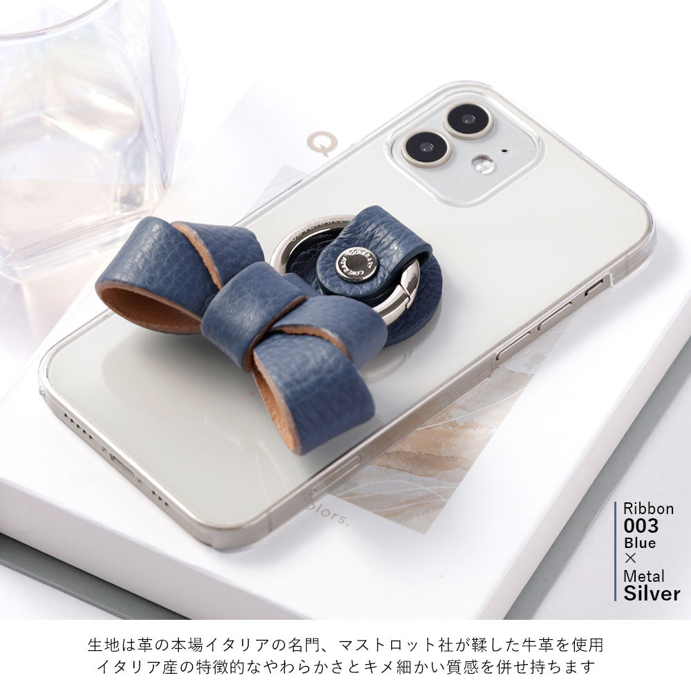 Clear case genuine leather 32 colors Italian shrink leather with ribbon smartphone ring back case Google Pixel series