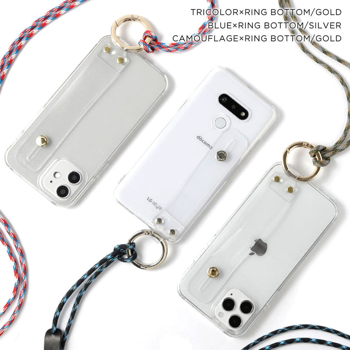 Clear case with hand belt & shoulder strap, back case for Google Pixel series