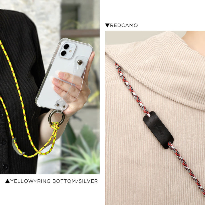 Étui transparent avec poignée et bandoulière, étui arrière pour la série Galaxy