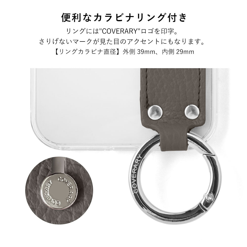 クリアケース 本革 32色 イタリアンシュリンクレザー ハンドベルト&リングショルダーストラップ(金具調整なし)付き 背面ケース Google Pixelシリーズ