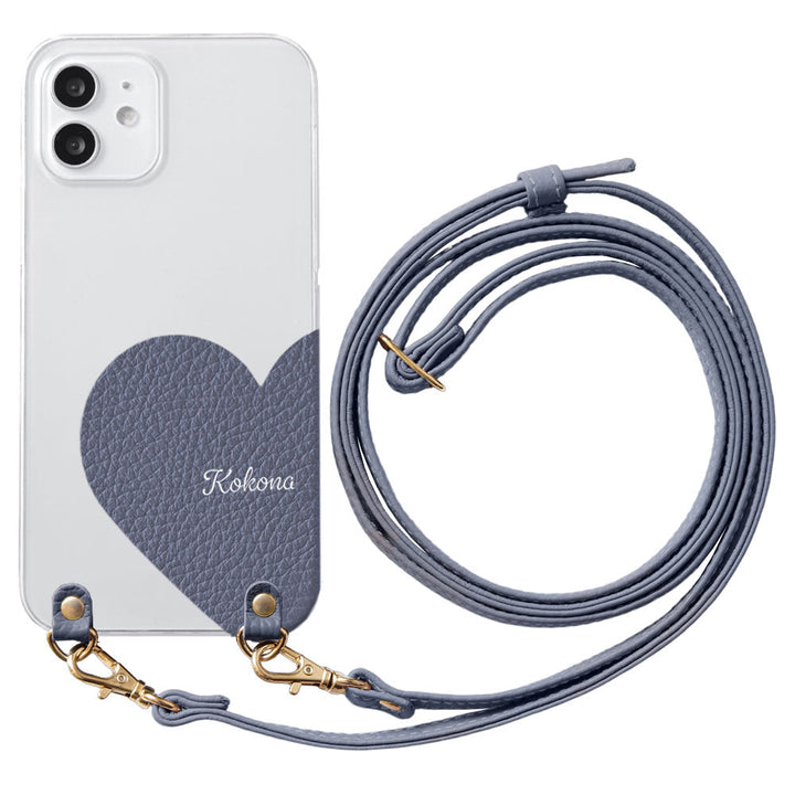 Clear Case Genuine Leather 32 Colors Italian Shrink Leather Motif Cut Leather Printed Name With Shoulder Strap Back Case Xperia Series