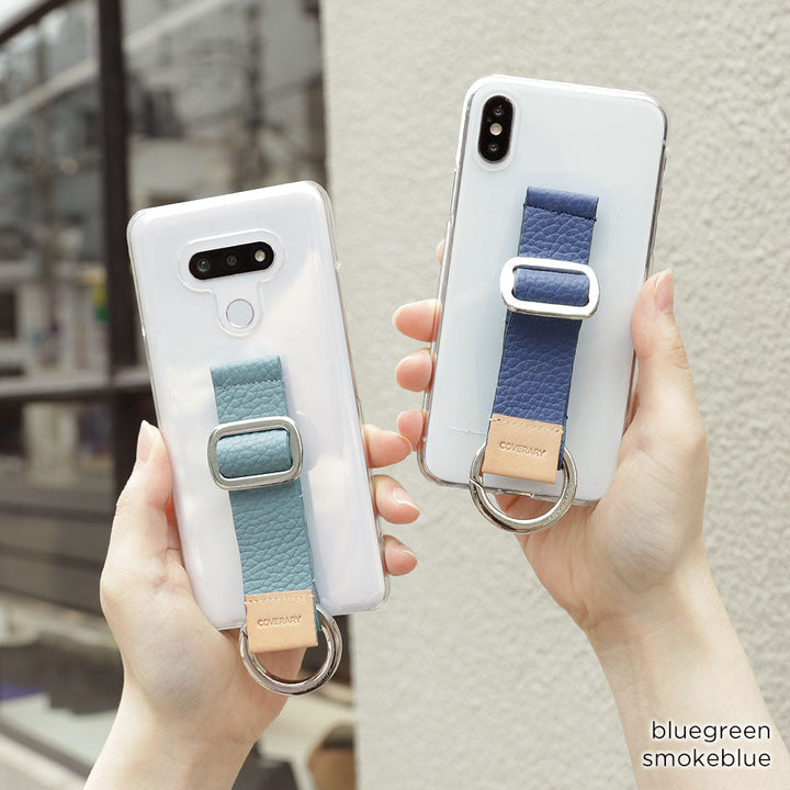 Clear case genuine leather 32 colors Italian shrink leather with buckle belt back case Xperia series (adhesive type)