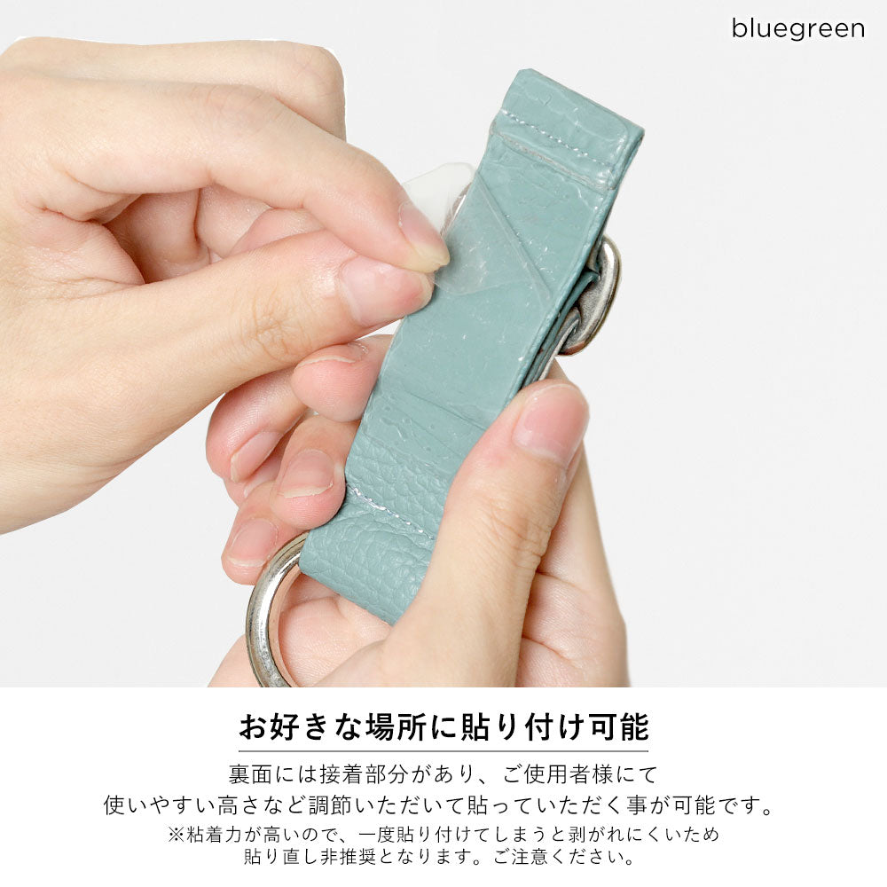 Clear case genuine leather 32 colors Italian shrink leather with buckle belt back case Galaxy series (adhesive type)