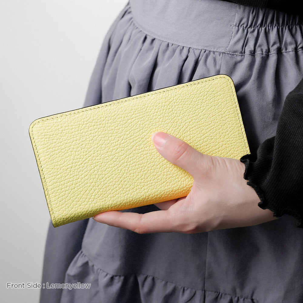 Clear case genuine leather Italian shrink leather with half pocket cover back case AQUOS series