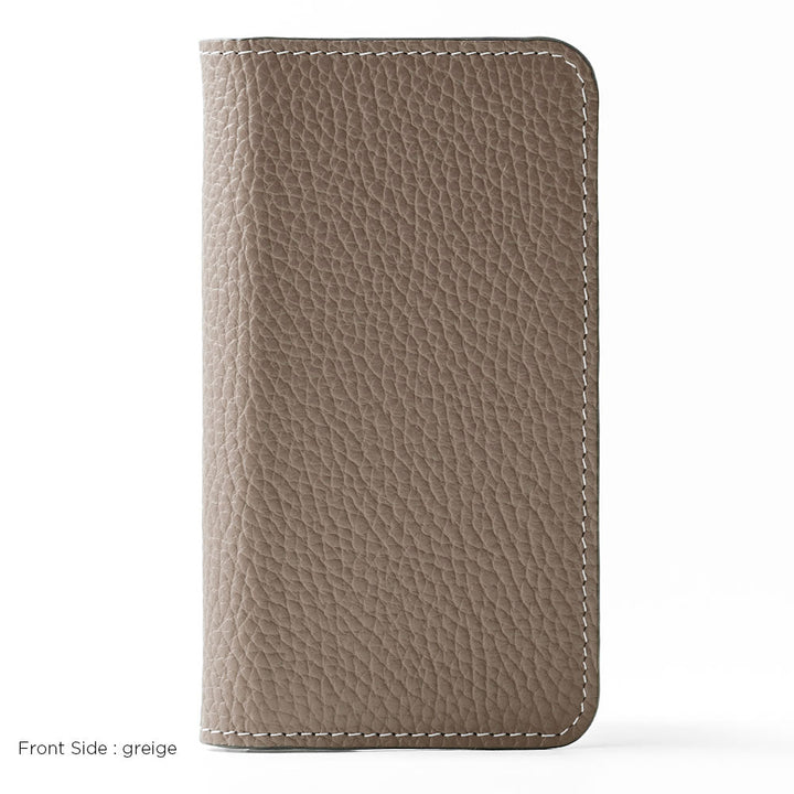 Clear case genuine leather Italian shrink leather with half pocket cover back case AQUOS series