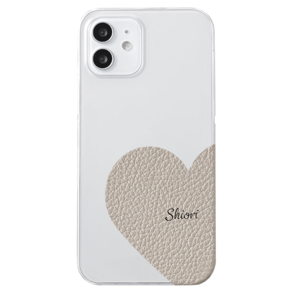 Étui transparent cuir véritable 32 couleurs cuir italien grainé cuir découpé motif nom imprimé coque arrière série Galaxy