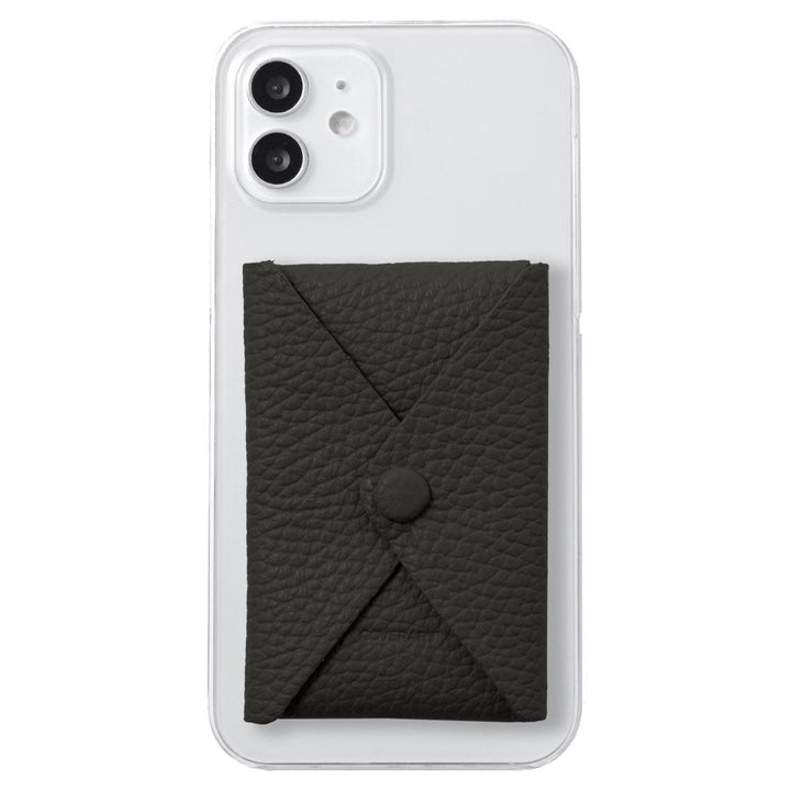 クリアケース 本革 32色 イタリアンシュリンクレザー 蓋ありポケット付き 背面ケース iPhoneシリーズ