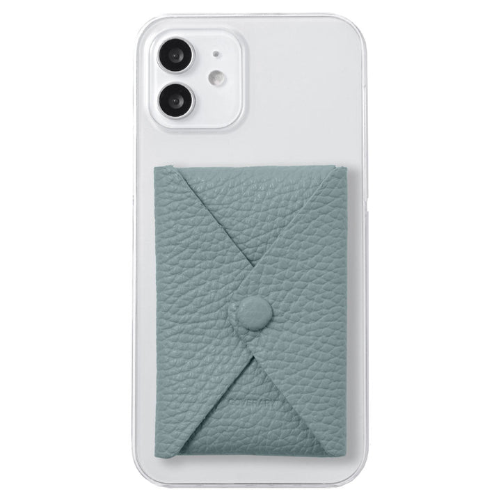 クリアケース 本革 32色 イタリアンシュリンクレザー 蓋ありポケット付き 背面ケース iPhoneシリーズ