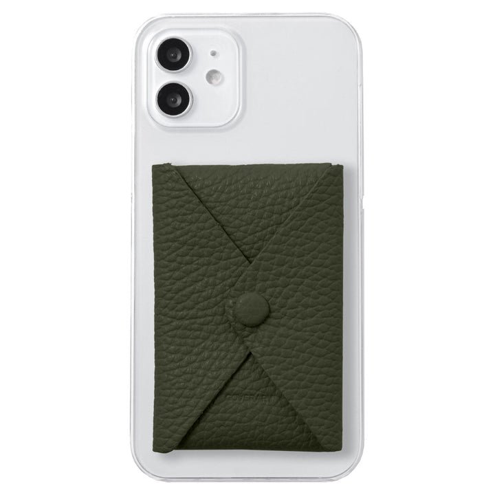 クリアケース 本革 32色 イタリアンシュリンクレザー 蓋ありポケット付き 背面ケース iPhoneシリーズ