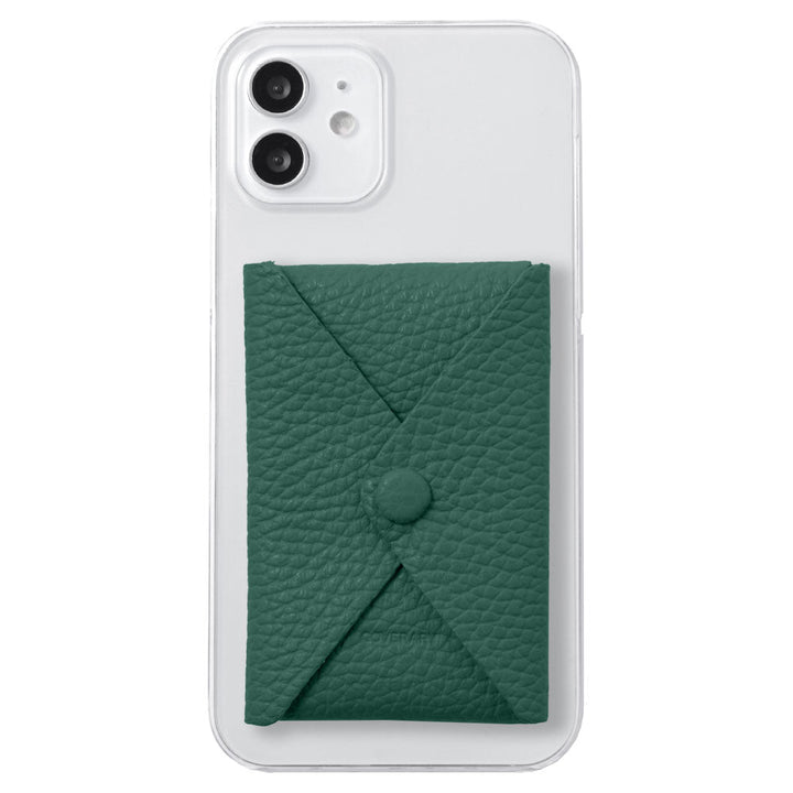 クリアケース 本革 32色 イタリアンシュリンクレザー 蓋ありポケット付き 背面ケース iPhoneシリーズ