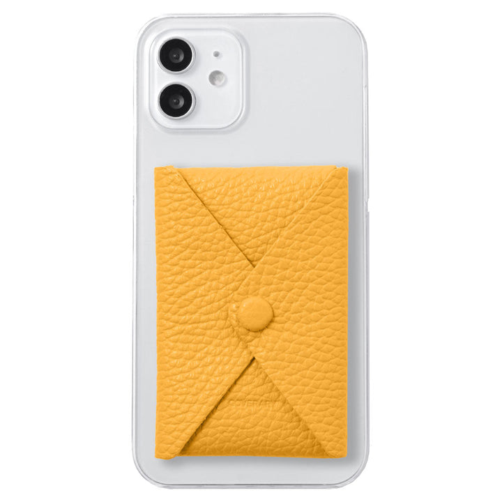 クリアケース 本革 32色 イタリアンシュリンクレザー 蓋ありポケット付き 背面ケース iPhoneシリーズ