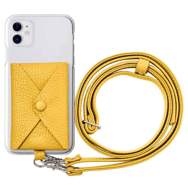 Étui transparent en cuir véritable 32 couleurs cuir italien grainé avec poche et bandoulière étui arrière série Galaxy