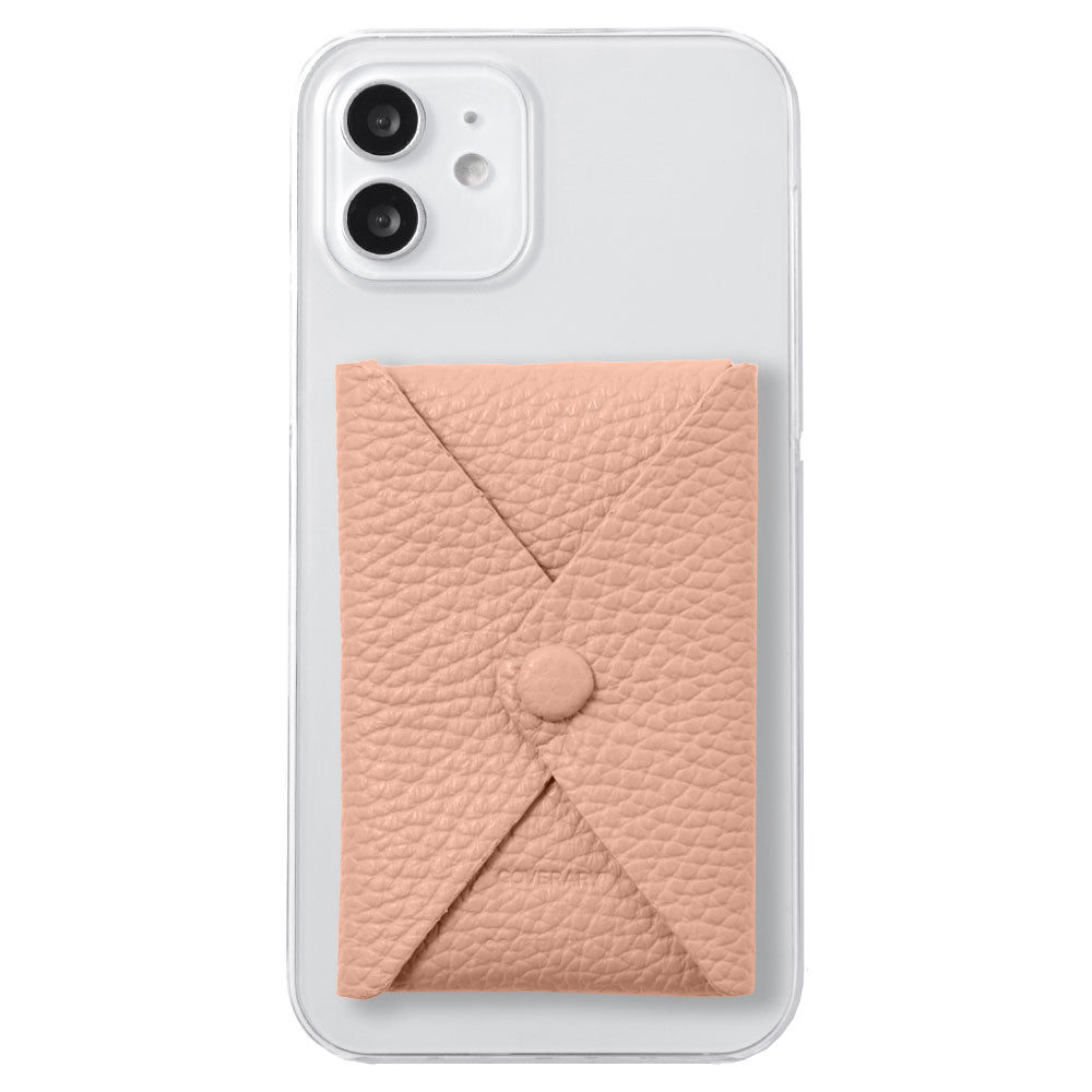 クリアケース 本革 32色 イタリアンシュリンクレザー 蓋ありポケット付き 背面ケース iPhoneシリーズ