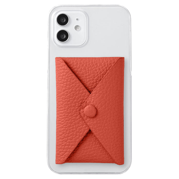 Clear case genuine leather 32 colors Italian shrink leather with lid pocket back case Galaxy series