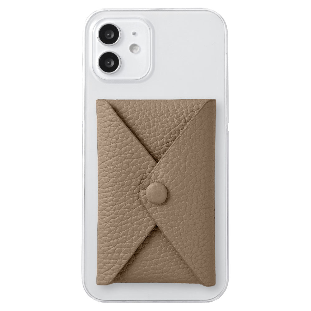 Clear case genuine leather 32 colors Italian shrink leather with lid pocket back case Galaxy series