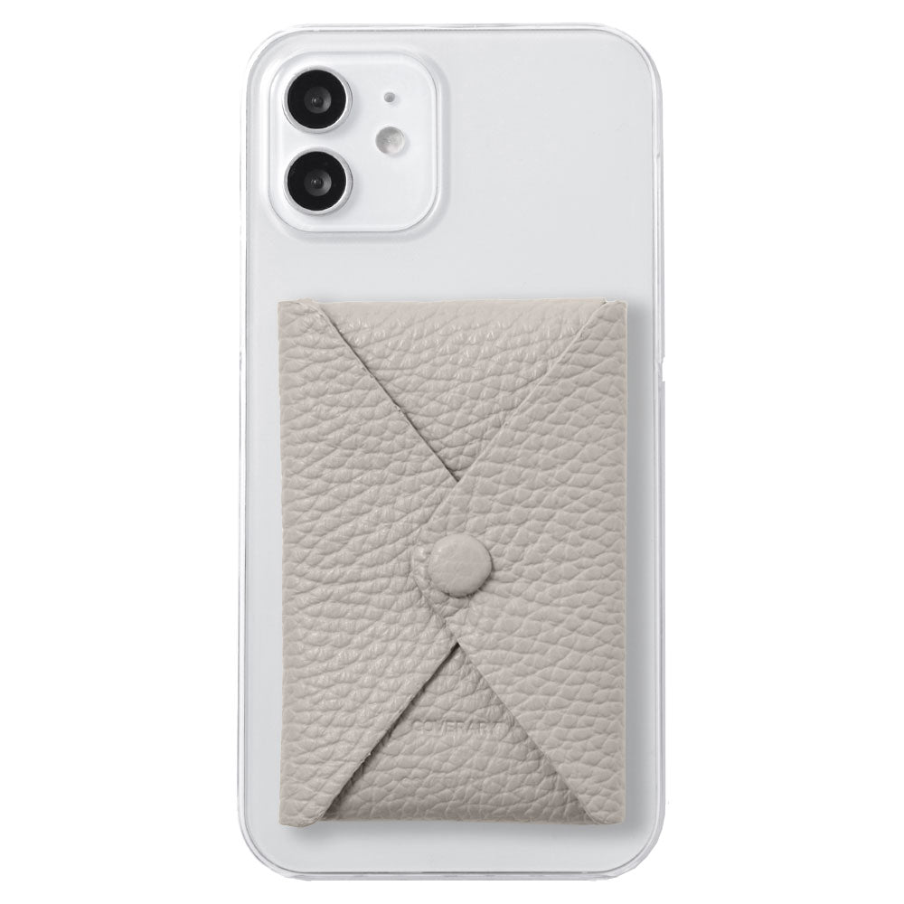 クリアケース 本革 32色 イタリアンシュリンクレザー 蓋ありポケット付き 背面ケース iPhoneシリーズ