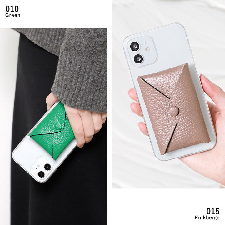 Clear case genuine leather 32 colors Italian shrink leather with lid pocket back case Galaxy series