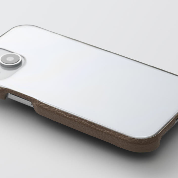 Genuine Leather, 32 Colors, Italian Shrink Leather, Shock-Absorbing Clear Case for the Galaxy Series