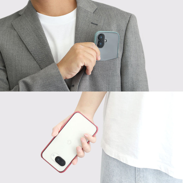 Genuine Leather, 32 Colors, Italian Shrink Leather, Shock-Absorbing Clear Case for the Xperia Series