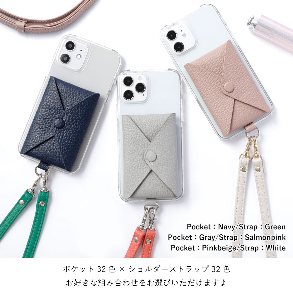 Étui transparent en cuir véritable 32 couleurs cuir italien grainé avec poche et bandoulière étui arrière pour la série Google Pixel