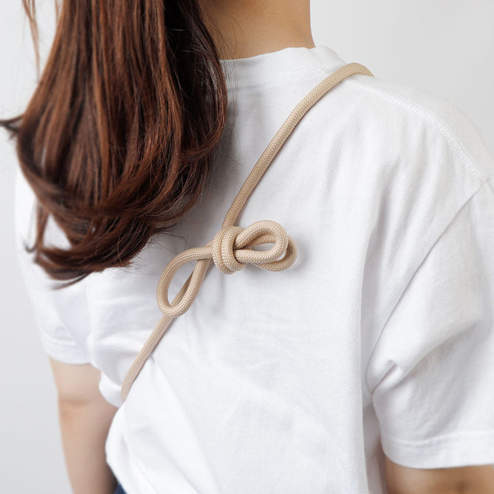 Étui transparent cuir véritable 32 couleurs cuir italien grainé ensemble porte-cartes & sangle d'épaule corde 8mm avec étui arrière