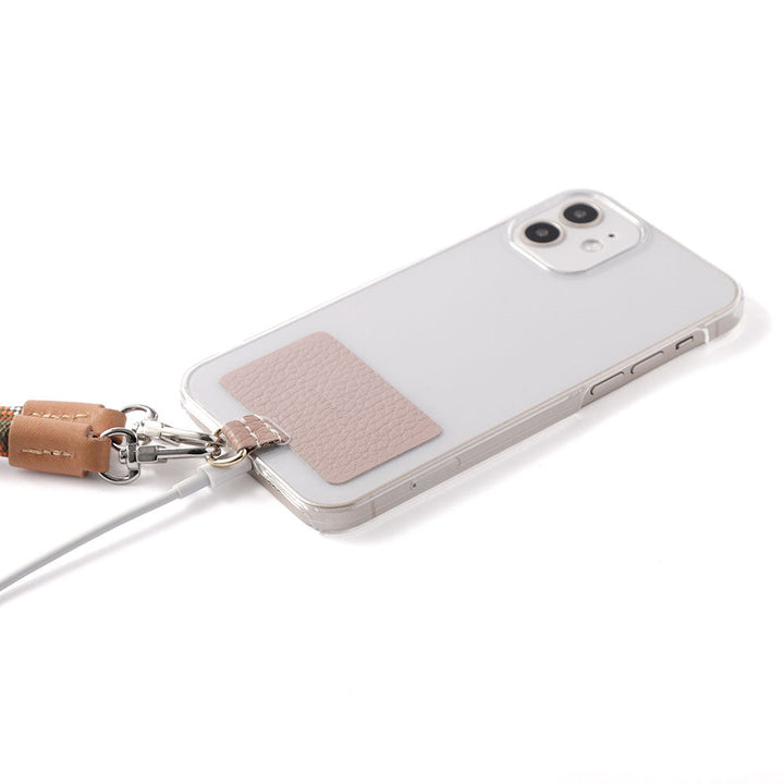 Étui transparent cuir véritable 32 couleurs cuir italien grainé ensemble porte-cartes & sangle d'épaule corde 8mm avec étui arrière