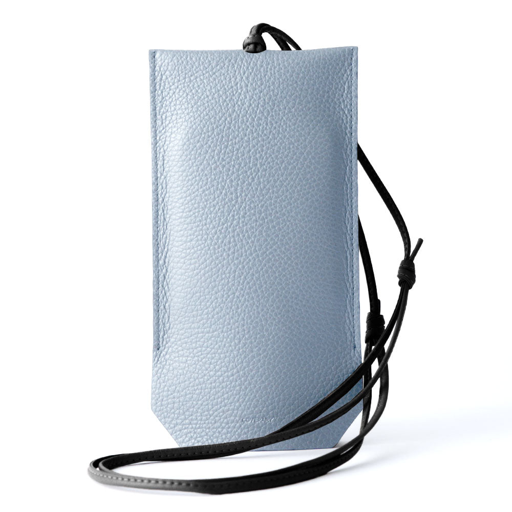 Coque transparente en cuir véritable en cuir italien grainé avec pochette smartphone style clochette, coque arrière pour la série Xperia