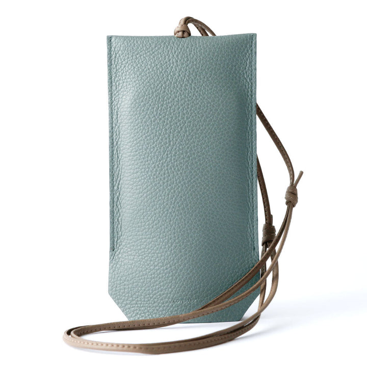 Coque transparente en cuir véritable en cuir italien grainé avec pochette smartphone style clochette, coque arrière pour la série Xperia