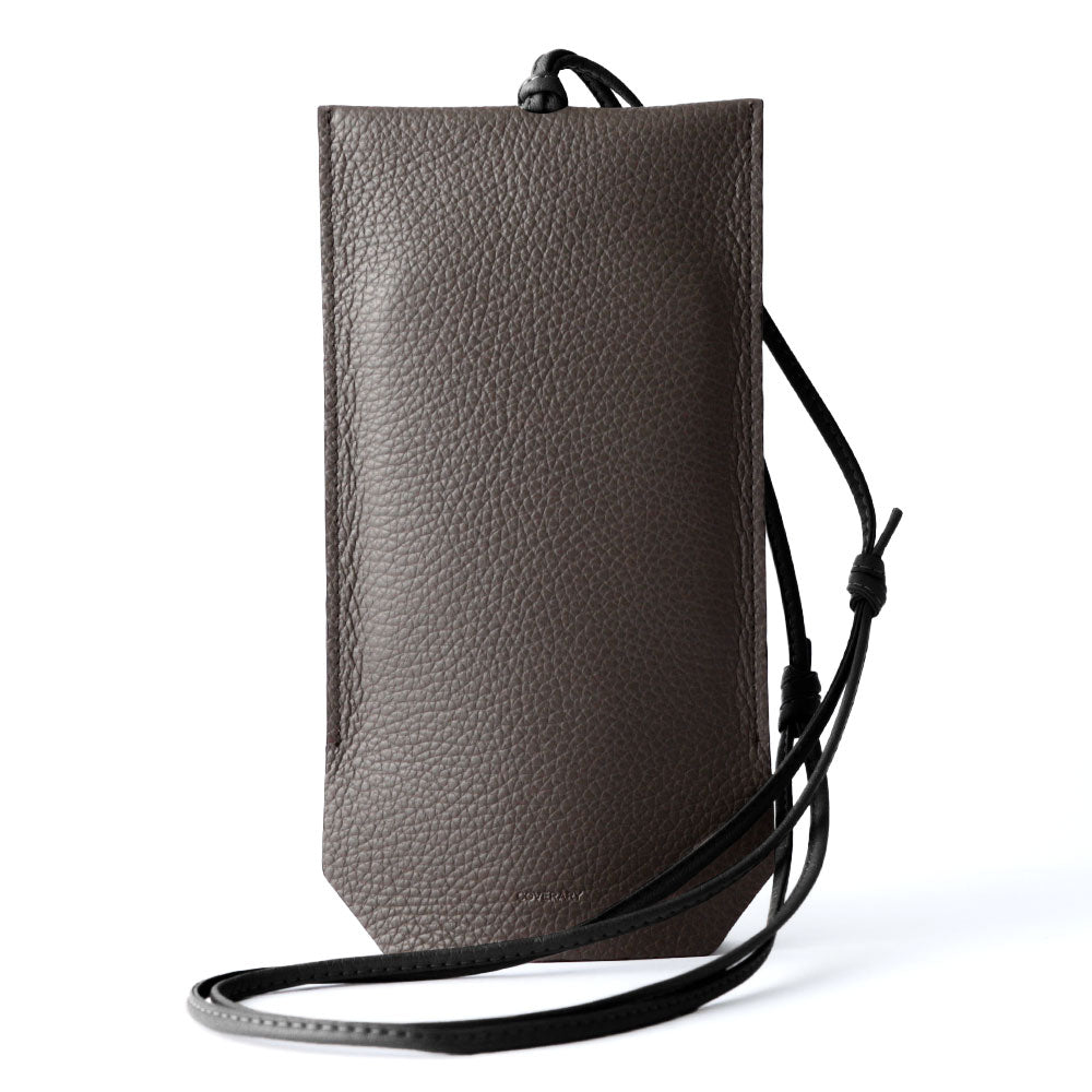 Coque transparente en cuir véritable en cuir italien grainé avec pochette smartphone style clochette, coque arrière pour la série Xperia