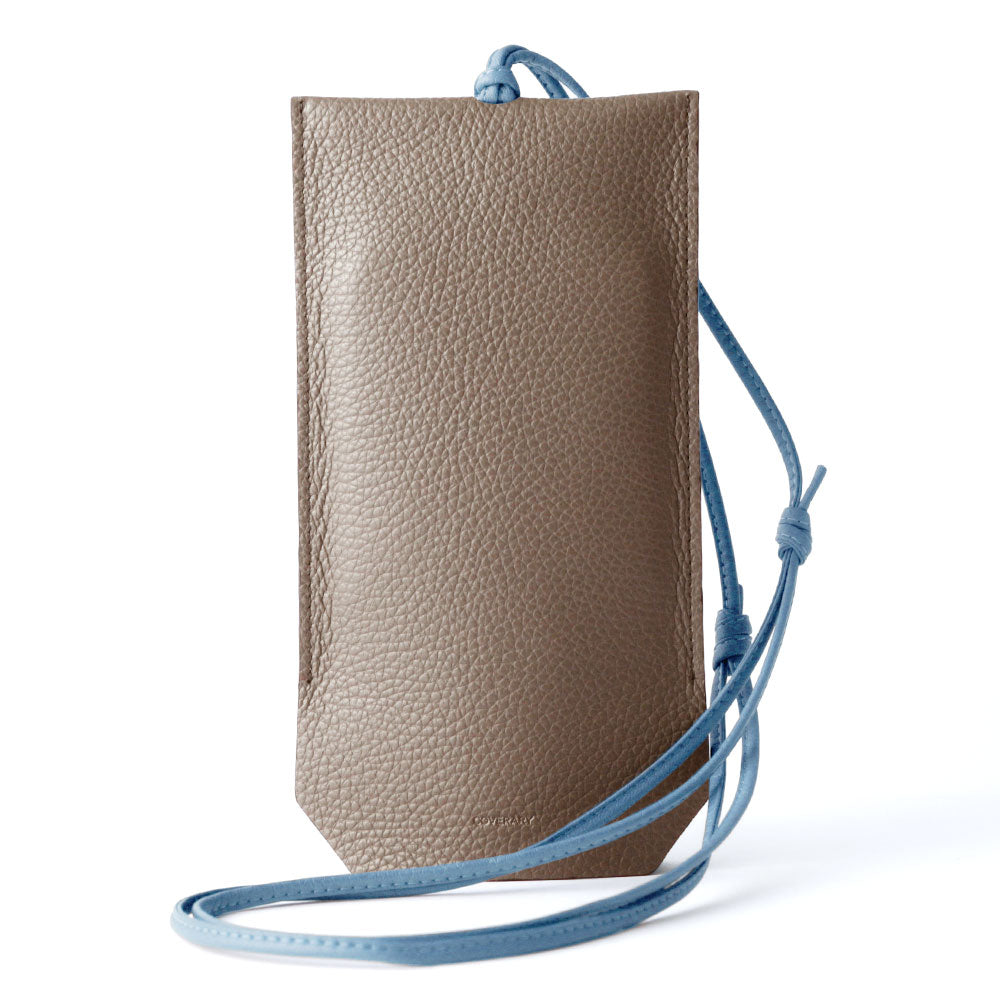 Coque transparente en cuir véritable en cuir italien grainé avec pochette smartphone style clochette, coque arrière pour la série Xperia