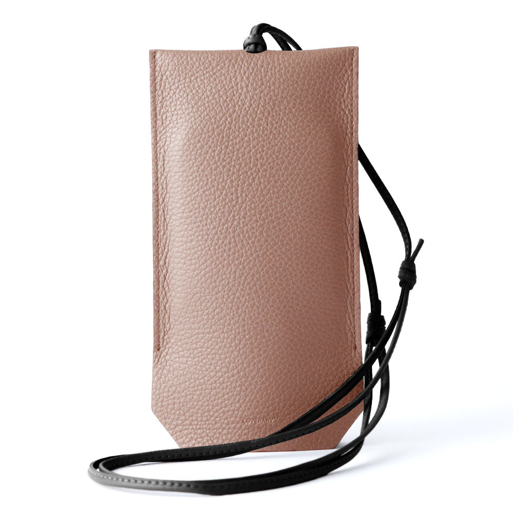 Coque transparente en cuir véritable en cuir italien grainé avec pochette smartphone style clochette, coque arrière pour la série Xperia