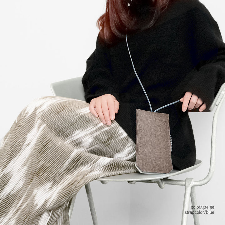 Coque transparente en cuir véritable en cuir italien grainé avec pochette smartphone style clochette, coque arrière pour la série Xperia