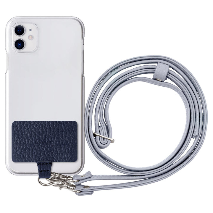 Clear case genuine leather 32 colors Italian shrink leather holder set & shoulder strap included back case Google Pixel series