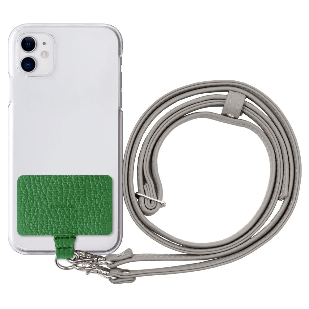 Clear case genuine leather 32 colors Italian shrink leather holder set & shoulder strap included back case Google Pixel series