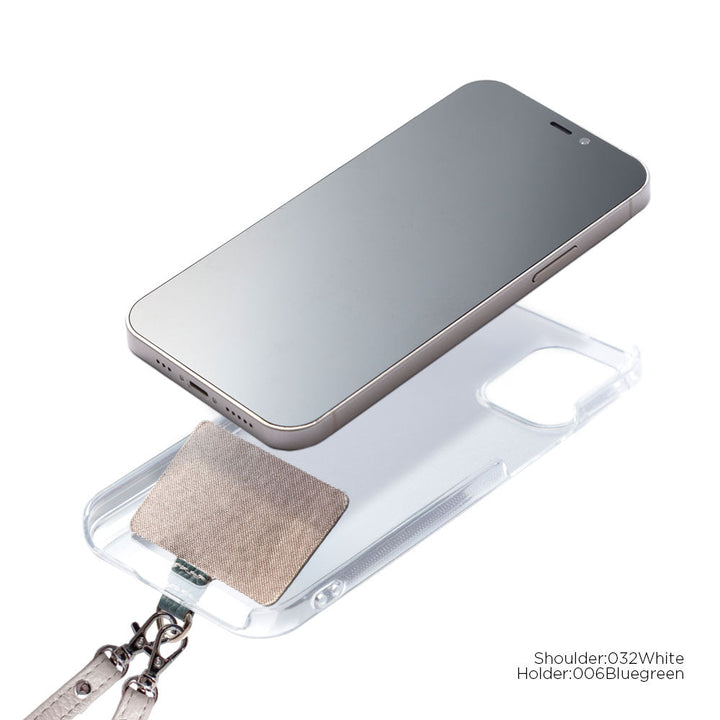 Clear case genuine leather 32 colors Italian shrink leather holder set & shoulder strap included back case AQUOS series