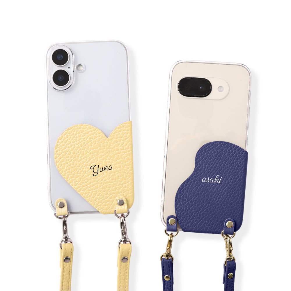 Clear Case Genuine Leather 32 Colors Italian Shrink Leather Motif Cut Leather Printed Name With Shoulder Strap Back Case Xperia Series