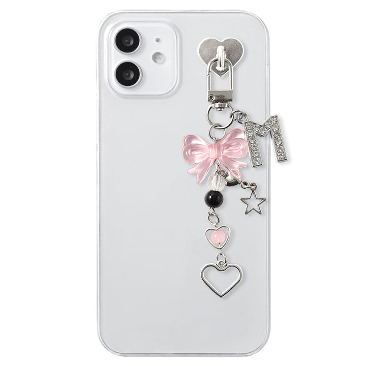 Clear Case Initial Charm Base Attached Charm 2 Back Case Xperia Series