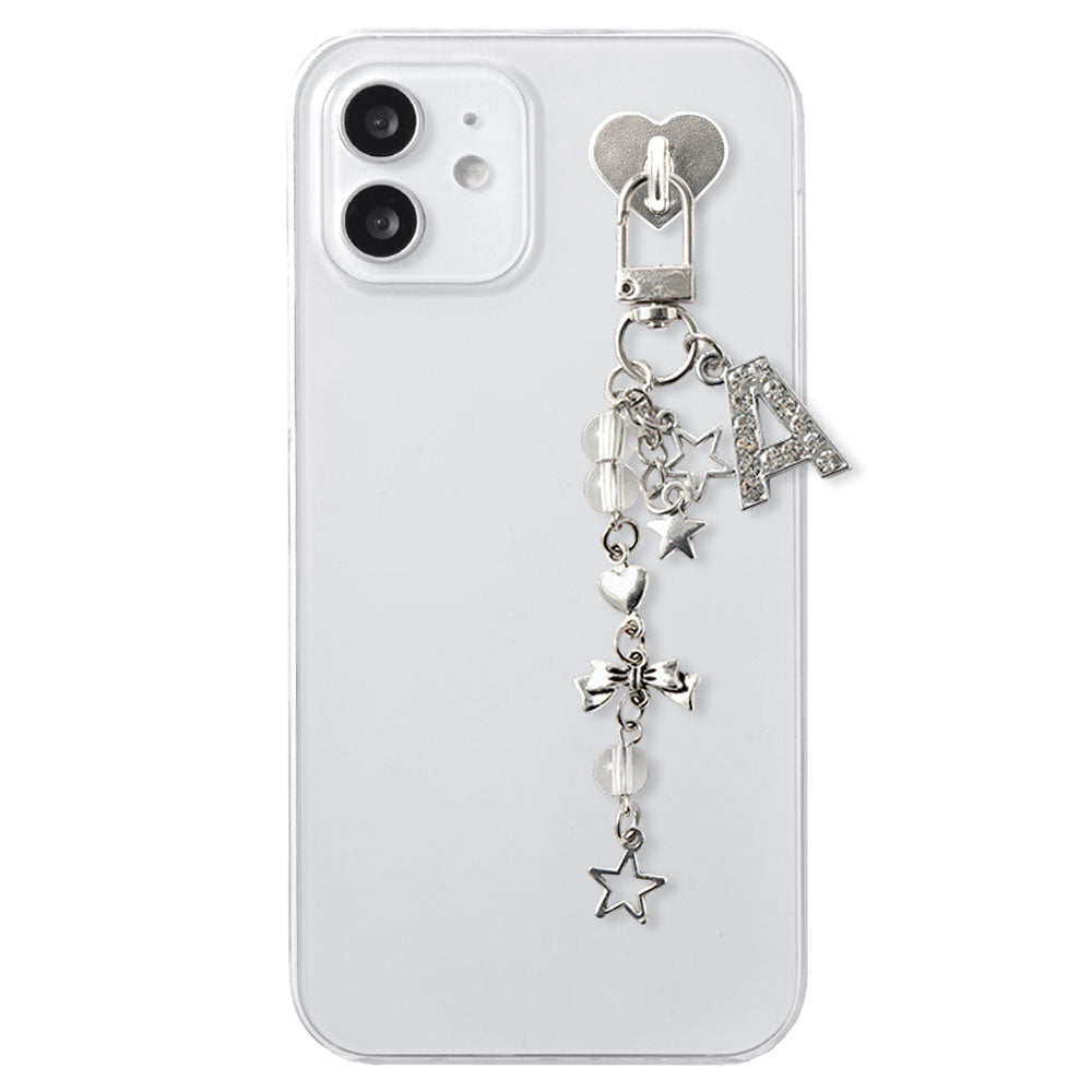 Clear Case Initial Charm Base Attached Charm 2 Back Case Xperia Series