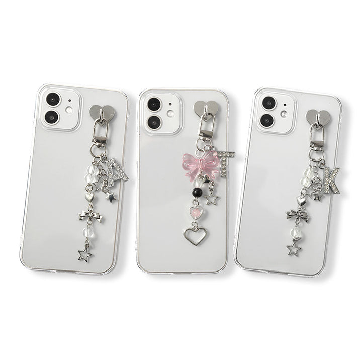 Clear Case Initial Charm Base Attached Charm 2 Back Case Xperia Series