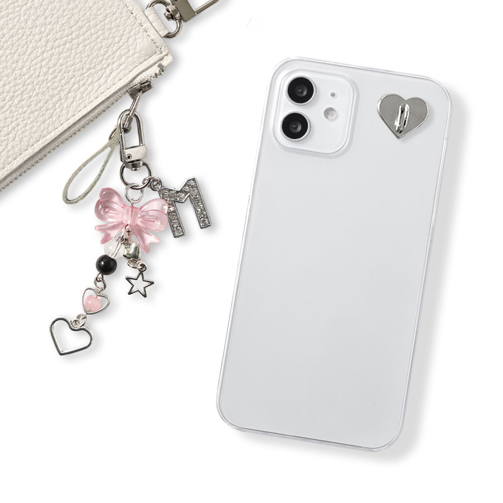 Clear Case Initial Charm Base Attached Charm 2 Back Case Xperia Series