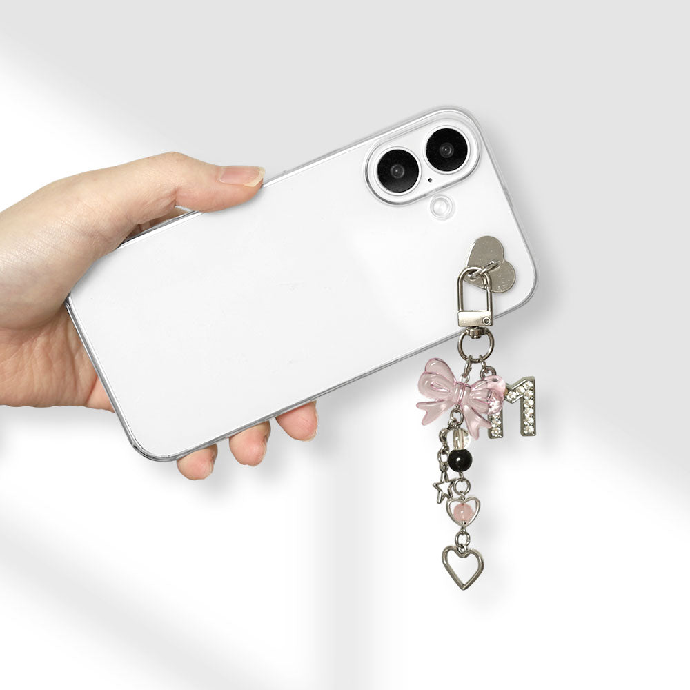 Clear Case Initial Charm Base Attached Charm 2 Back Case Xperia Series